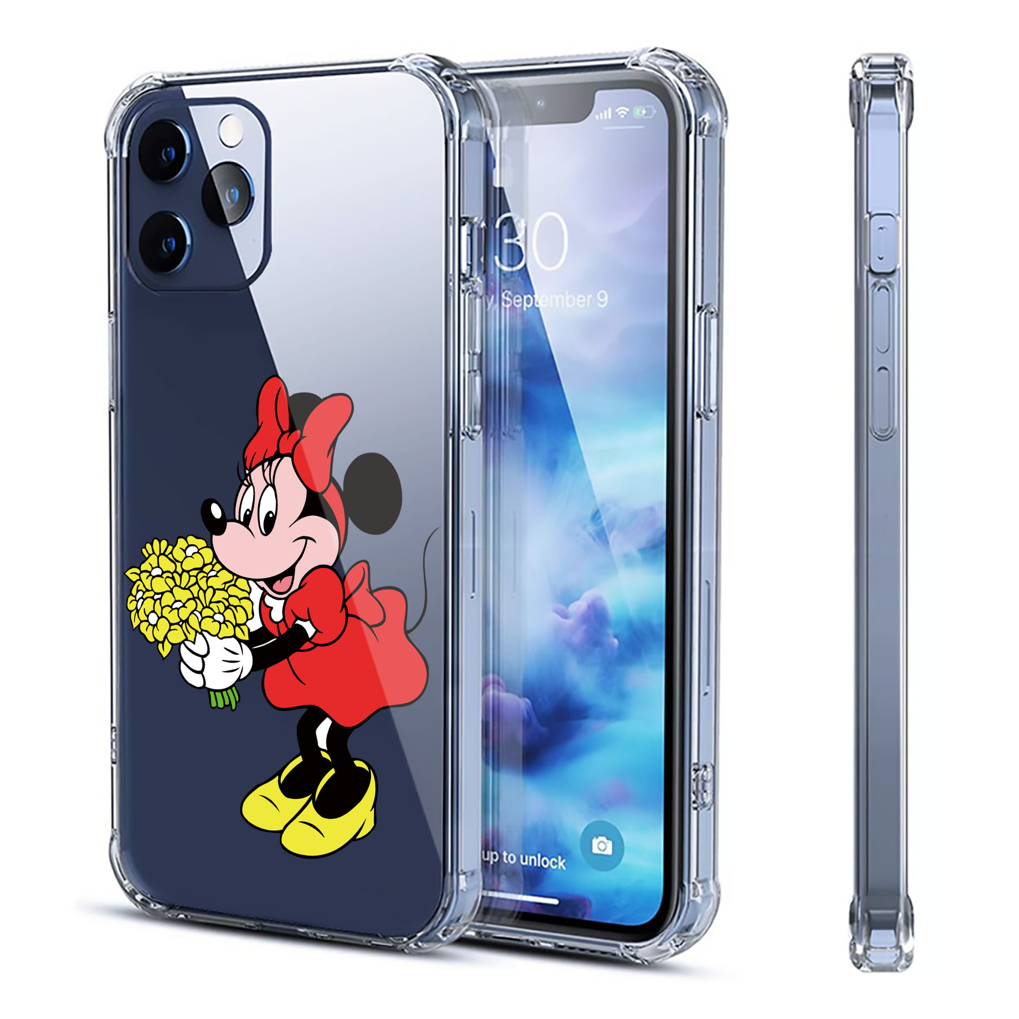 （画像用） ミッキーマウス Mickey Mouse 【iPhone 12シリーズ対応】透明スマホケース（クリアソフトケース）